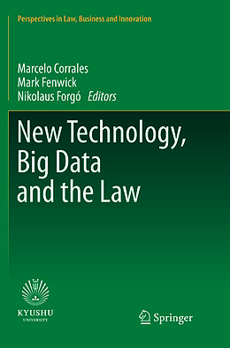 Couverture cartonnée New Technology, Big Data and the Law de 