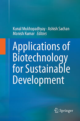 Couverture cartonnée Applications of Biotechnology for Sustainable Development de 