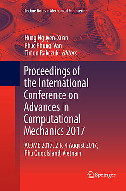 Couverture cartonnée Proceedings of the International Conference on Advances in Computational Mechanics 2017 de 