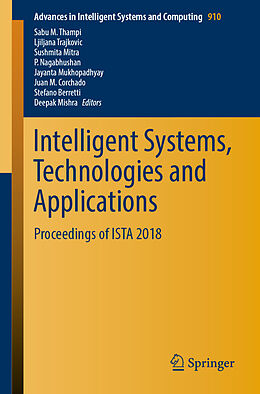 Couverture cartonnée Intelligent Systems, Technologies and Applications de 