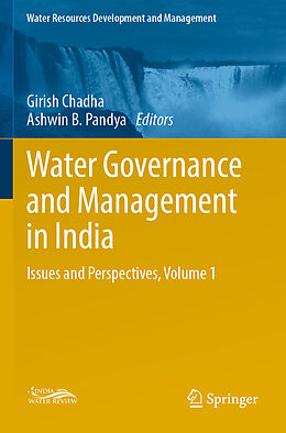 Couverture cartonnée Water Governance and Management in India de 