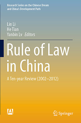 Couverture cartonnée Rule of Law in China de 