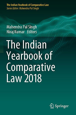 Couverture cartonnée The Indian Yearbook of Comparative Law 2018 de 