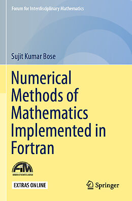 Couverture cartonnée Numerical Methods of Mathematics Implemented in Fortran de Sujit Kumar Bose