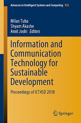 Couverture cartonnée Information and Communication Technology for Sustainable Development de 