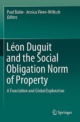 Couverture cartonnée Léon Duguit and the Social Obligation Norm of Property de 