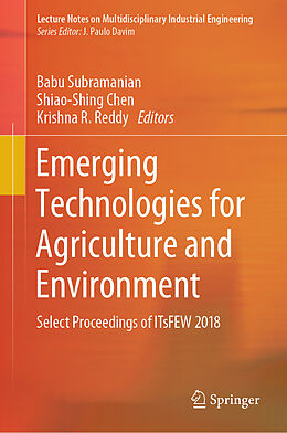 Fester Einband Emerging Technologies for Agriculture and Environment von 