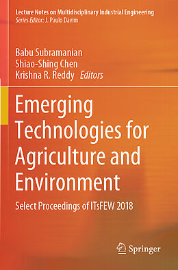 Kartonierter Einband Emerging Technologies for Agriculture and Environment von 