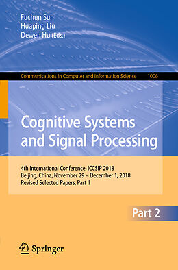 Couverture cartonnée Cognitive Systems and Signal Processing de 