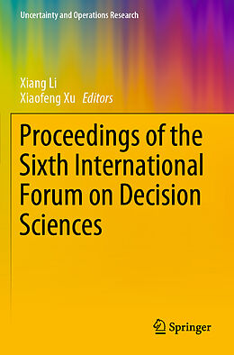 Couverture cartonnée Proceedings of the Sixth International Forum on Decision Sciences de 