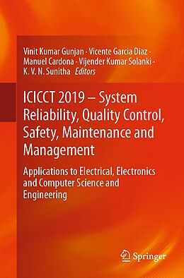 eBook (pdf) ICICCT 2019 - System Reliability, Quality Control, Safety, Maintenance and Management de 