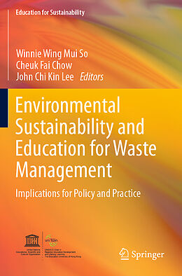 Couverture cartonnée Environmental Sustainability and Education for Waste Management de 