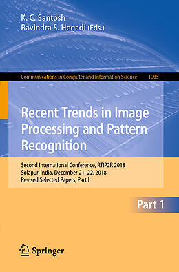 Couverture cartonnée Recent Trends in Image Processing and Pattern Recognition de 