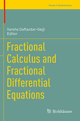 Couverture cartonnée Fractional Calculus and Fractional Differential Equations de 