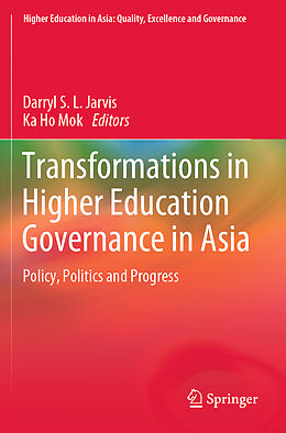 Couverture cartonnée Transformations in Higher Education Governance in Asia de 