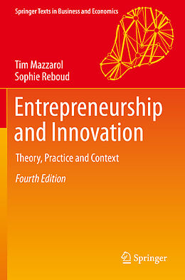 Couverture cartonnée Entrepreneurship and Innovation de Sophie Reboud, Tim Mazzarol