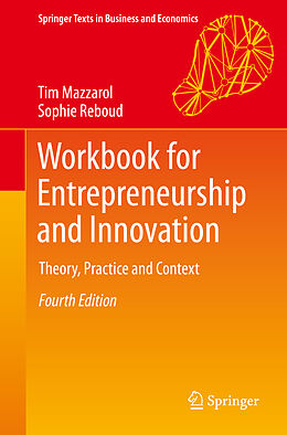 Couverture cartonnée Workbook for Entrepreneurship and Innovation de Sophie Reboud, Tim Mazzarol