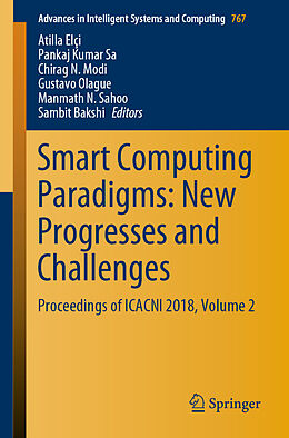 Couverture cartonnée Smart Computing Paradigms: New Progresses and Challenges de 