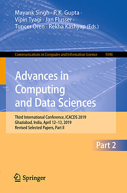 Kartonierter Einband Advances in Computing and Data Sciences von 
