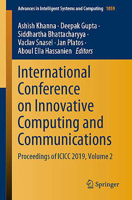 Couverture cartonnée International Conference on Innovative Computing and Communications de 