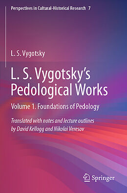 Couverture cartonnée L. S. Vygotsky's Pedological Works de L. S. Vygotsky