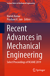 Couverture cartonnée Recent Advances in Mechanical Engineering de 
