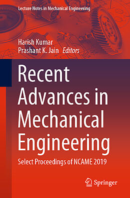 Couverture cartonnée Recent Advances in Mechanical Engineering de 