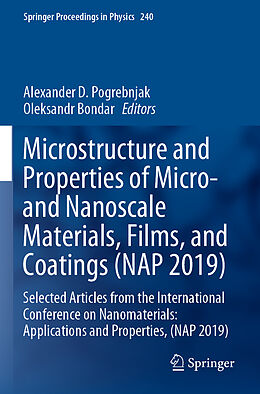 Couverture cartonnée Microstructure and Properties of Micro- and Nanoscale Materials, Films, and Coatings (NAP 2019) de 