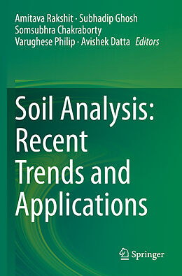 Couverture cartonnée Soil Analysis: Recent Trends and Applications de 