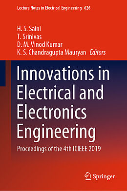 Fester Einband Innovations in Electrical and Electronics Engineering von 