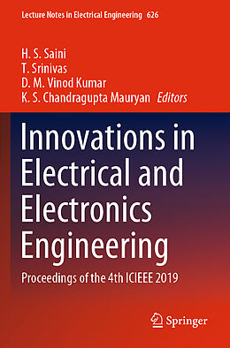 Kartonierter Einband Innovations in Electrical and Electronics Engineering von 
