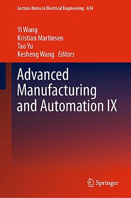E-Book (pdf) Advanced Manufacturing and Automation IX von 