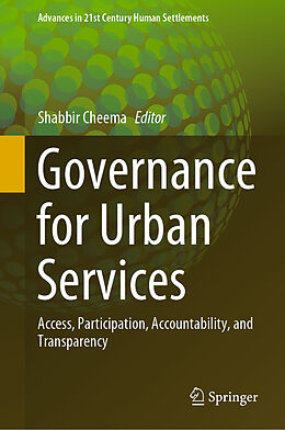 Livre Relié Governance for Urban Services de 