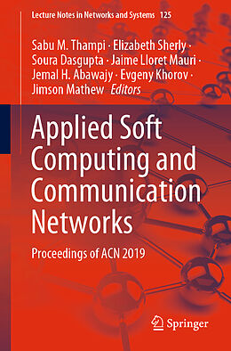 Couverture cartonnée Applied Soft Computing and Communication Networks de 