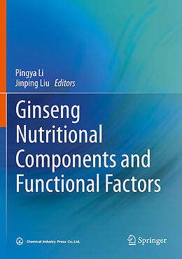 Couverture cartonnée Ginseng Nutritional Components and Functional Factors de 