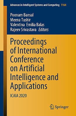 Kartonierter Einband Proceedings of International Conference on Artificial Intelligence and Applications von 