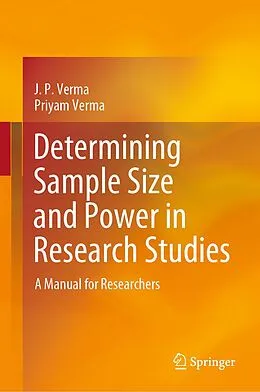 E-Book (pdf) Determining Sample Size and Power in Research Studies von J. P. Verma, Priyam Verma