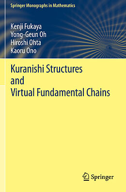 Couverture cartonnée Kuranishi Structures and Virtual Fundamental Chains de Kenji Fukaya, Kaoru Ono, Hiroshi Ohta