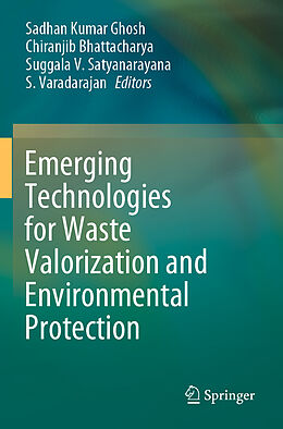 Couverture cartonnée Emerging Technologies for Waste Valorization and Environmental Protection de 