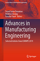 Livre Relié Advances in Manufacturing Engineering de 