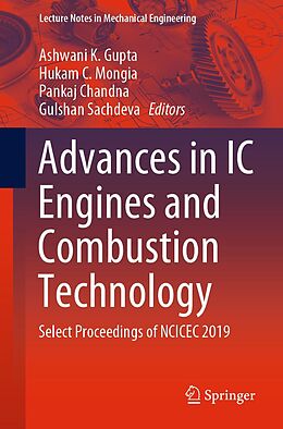 eBook (pdf) Advances in IC Engines and Combustion Technology de 