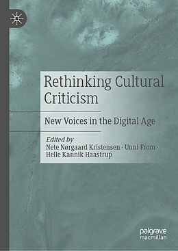 Livre Relié Rethinking Cultural Criticism de 