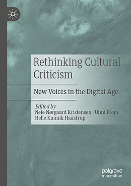 Couverture cartonnée Rethinking Cultural Criticism de 