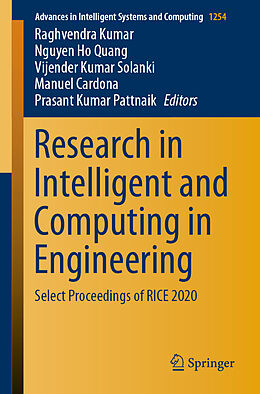 Kartonierter Einband Research in Intelligent and Computing in Engineering von 