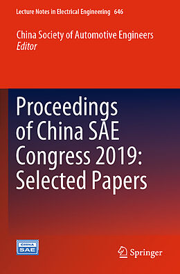 Kartonierter Einband Proceedings of China SAE Congress 2019: Selected Papers von 