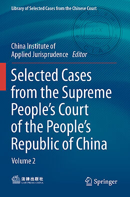 Kartonierter Einband Selected Cases from the Supreme People s Court of the People s Republic of China von 