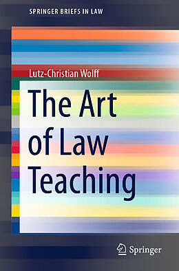 Couverture cartonnée The Art of Law Teaching de Lutz-Christian Wolff