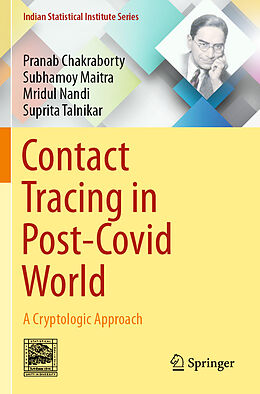 Couverture cartonnée Contact Tracing in Post-Covid World de Pranab Chakraborty, Suprita Talnikar, Mridul Nandi