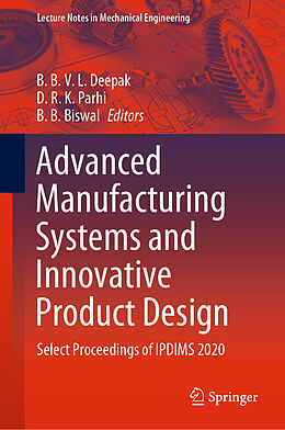 Livre Relié Advanced Manufacturing Systems and Innovative Product Design de 