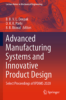 Couverture cartonnée Advanced Manufacturing Systems and Innovative Product Design de 